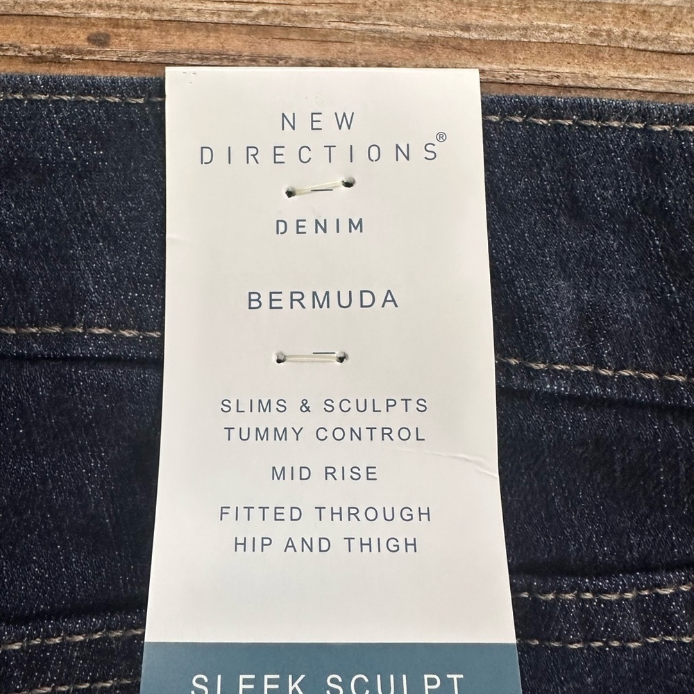 New Directions Burmuda Blue Jean Shorts - Picture 11 of 11